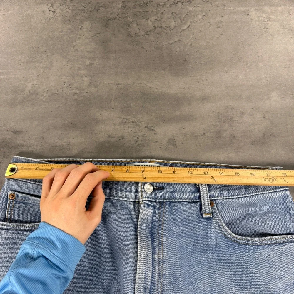 Vintage‎ Levis 505 Jeans Mens 36x32 Light Wash Faded Distressed Y2K Skate Grunge